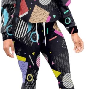 EOSIEDUR Women's Two Piece Outfits Zipper Jacket Pullover and Elastic Waistband Pants with Pockets Sweatsuit Tracksuit Sets