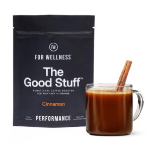 For Wellness The Good Stuff Performance – Coffee Booster | Collagen + MCT Powder Supplement with L-Theanine and Antioxidants for Jitter-Free Energy & Stamina | Non-Dairy,...