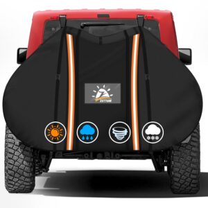 Zettum Bike Cover for Transport 2 Bike - 600D Travel Bike Covers for Bikes on Rear Bike Rack Heavy Duty & Waterproof, Outdoor Full Bicycle Rack Cover for 2 Bikes on Car Hitch...